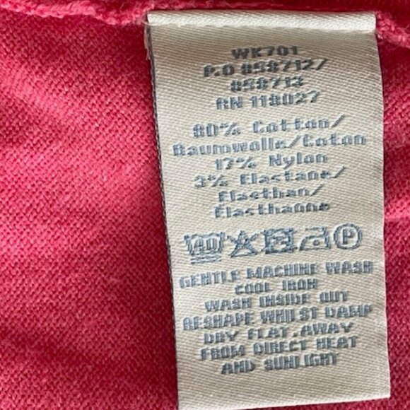 BODEN Pink Red Grosgrain Placket Button Cotton Long Sleeve Cardigan Swea… - Picture 11 of 15